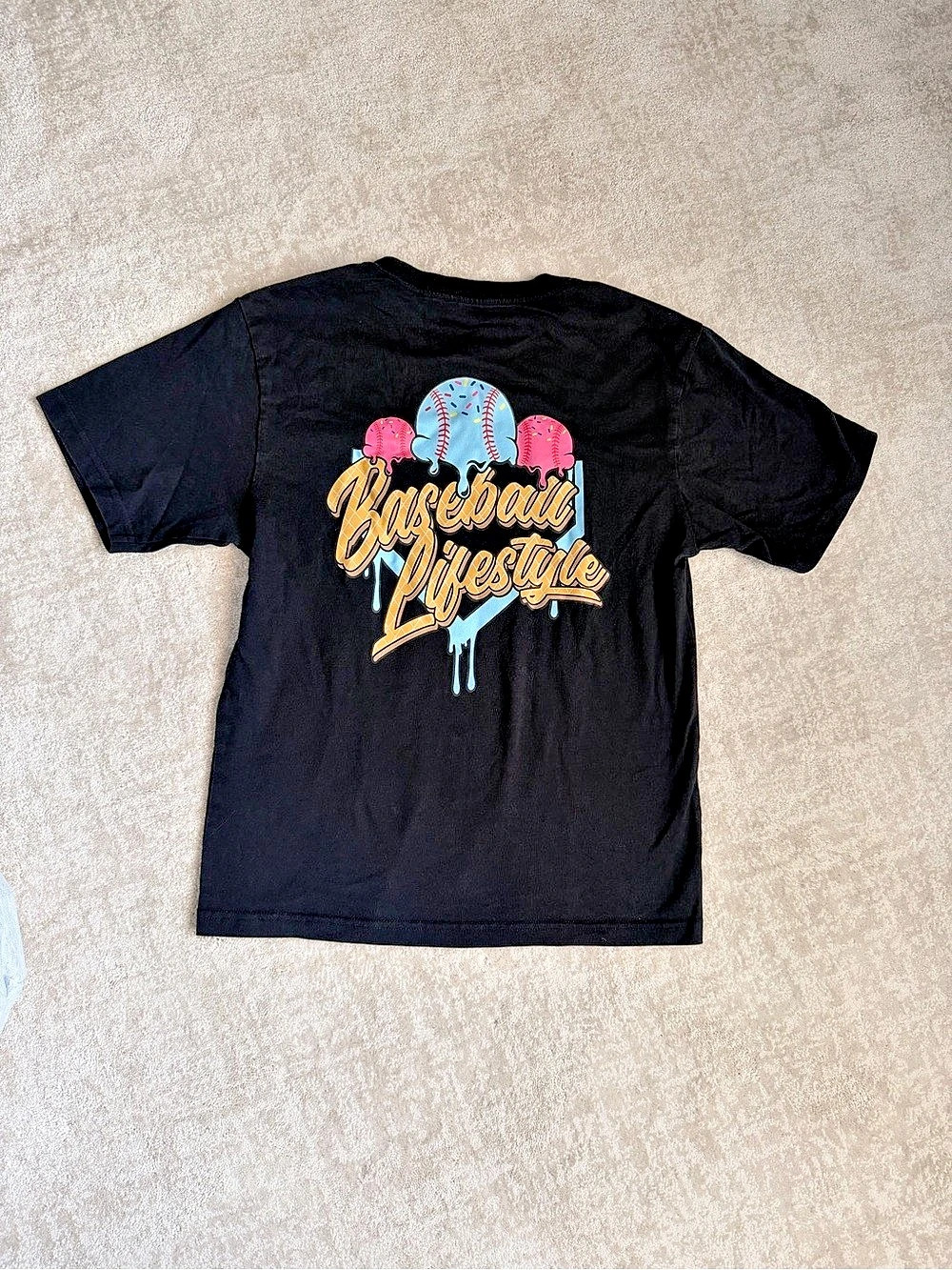 Baseball Lifestyle 101 Big Boys' Ice Cream Print Tee